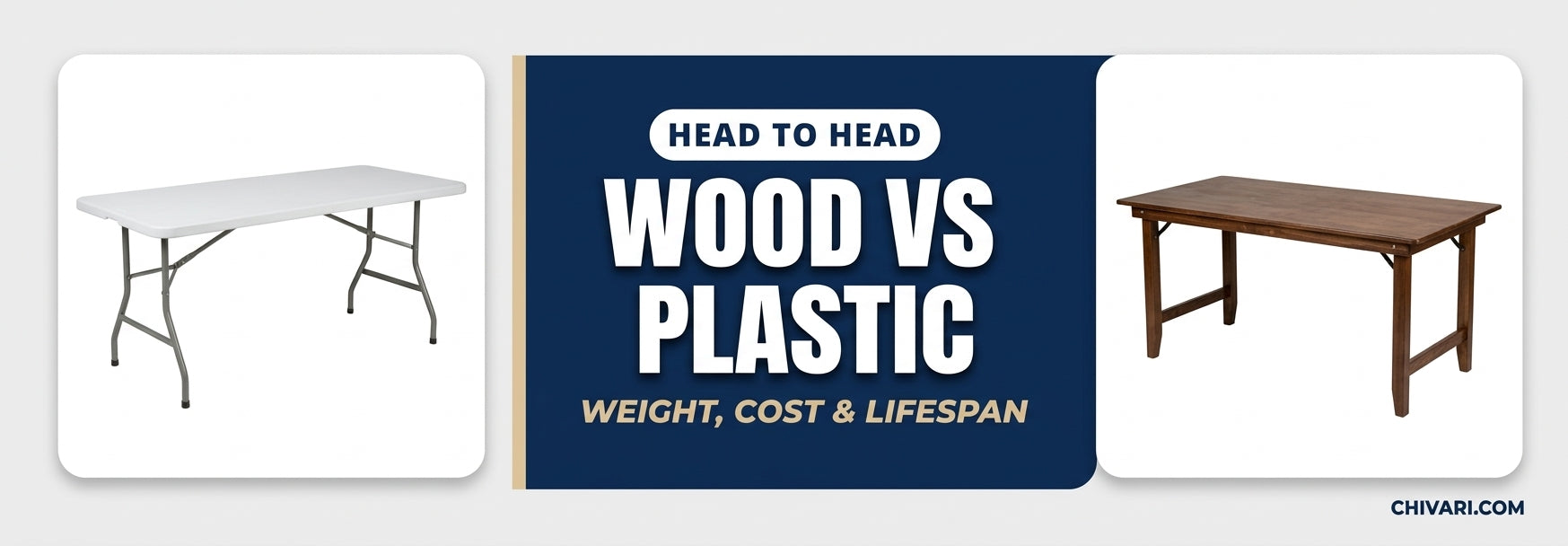 Wood vs Plastic Folding Tables: Weight, Cost and Lifespan