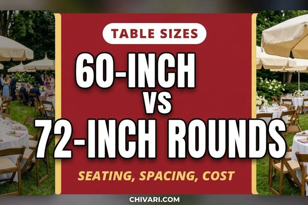 60-Inch vs 72-Inch Round Tables: Seating, Spacing, Cost