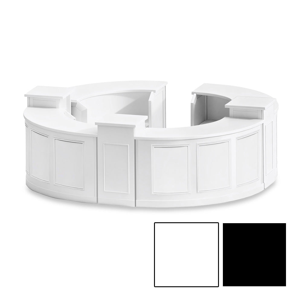 34' Margarita Modular Bar (7-Piece, Curved)