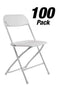 Chivari White Plastic Folding Poly Chair (C Series), 100 Pack CFPW-CX-T-100