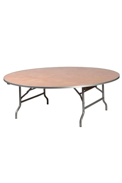 Kids 4 Foot (48″) Round Heavy Duty Plywood Folding Banquet Table TPLYRD48M-KID-AX-T