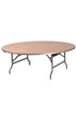Chivari Scratch and Dent Kids 60" (5 Foot) Round Heavy Duty Plywood Folding Banquet Table TPLYRD60M-KID-AX-T-SD