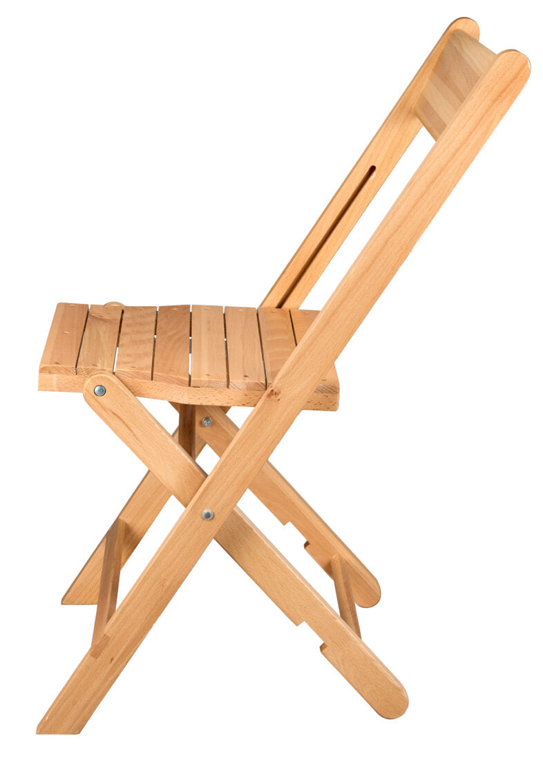 Slatted Wood Folding Chair in Natural, 1942 Style (Per Chair Price Shown – Sold only in Quantities of 4)