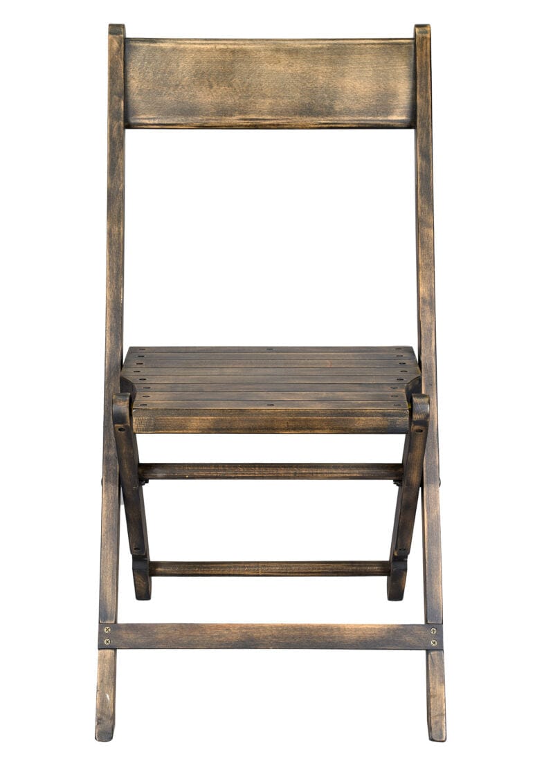 Chivari Rustic ToughWood™ Folding Chair 1942 Style Slatted CFWRS-ZG-T