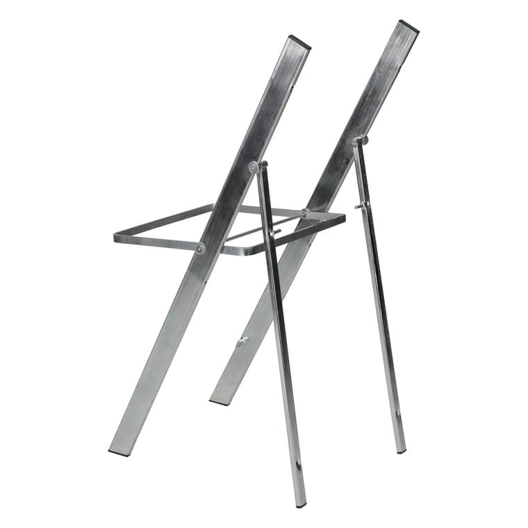 Folded, frame only. Same fold-flat geometry as the resin grades, with steel doing the structural work.