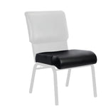 Black Vinyl 20.5" Church Chair Replacement Seat Cushion