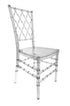 Chivari Clear Thick Seat Diamond Back Chair - 4 Pack - Some Assembly Required CDRC-U-ZG-T-4