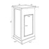 Grand Royale Bars 24" x 24" Black Bar Post with HPL Top for Bar Setups and Displays BAR-POST-24-BLK-AX