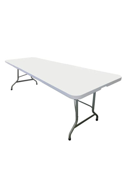96" x 30" (8 Foot) Rectangle Heavy Duty  Fold-In-Half Plastic Table