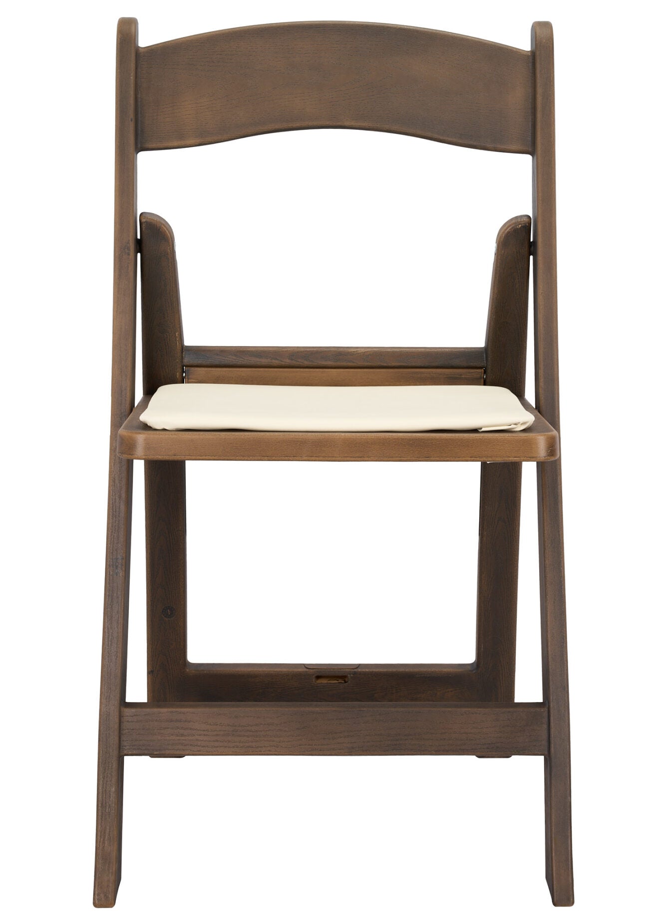 Fruitwood WoodGrain Brushed Wood with Ivory Seat Resin Steel Skeleton™ Folding Chair