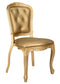 Chivari Gold Resin Royal Chair with Gold Vinyl Seat and Tufted Back Similar to Louis Pop Style - Goldwick CRRGGT-ZG-T