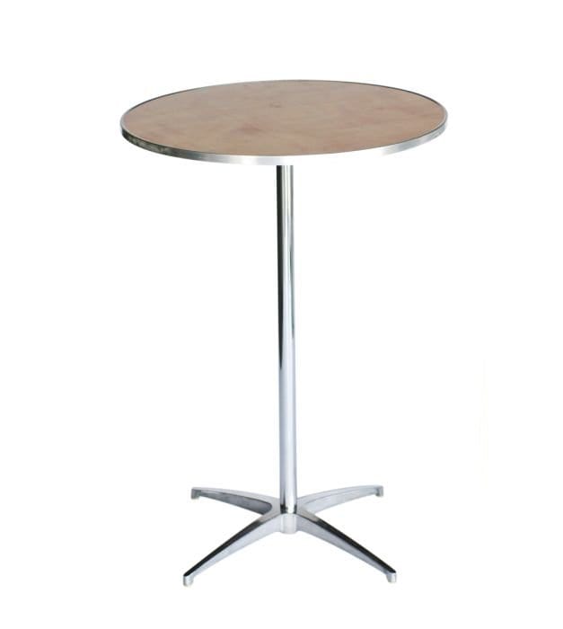 Chivari 10 Metal 30" (2.5 Foot) Round Cocktail Table Kits + Steel Table Cart CART109HG-30-RD30M-10