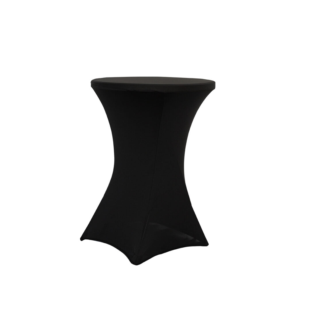 5-Pack Black Spandex Cocktail Table Cover 36" 250gsm