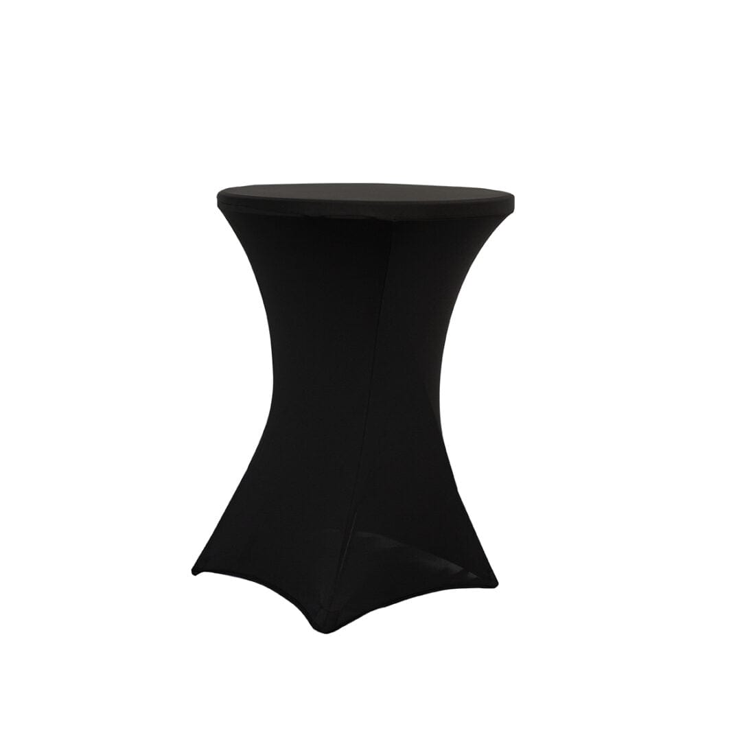 Chivari 5-Pack Black Spandex Cocktail Table Cover  250gsm 30/32" SX-SPANXTB-32IN-BLK-5