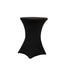 Chivari 5-Pack Black Spandex Cocktail Table Cover  250gsm 30/32" SX-SPANXTB-32IN-BLK-5