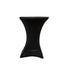 Chivari 5-Pack Black Spandex Cocktail Table Cover  250gsm 30/32" SX-SPANXTB-32IN-BLK-5