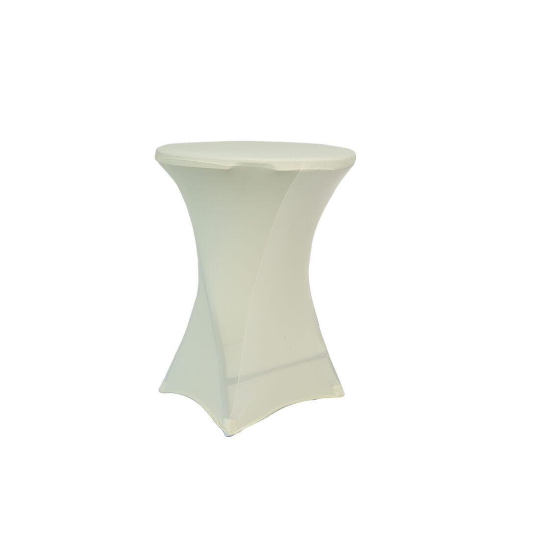 Chivari 5-Pack Ivory Spandex Cocktail Table Cover 250GSM 30/32" SX-SPANXTB-32IN-IVR-5
