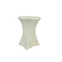 Chivari 5-Pack Ivory Spandex Cocktail Table Cover 250GSM 30/32" SX-SPANXTB-32IN-IVR-5