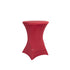 Chivari 5-Pack Red Spandex Cocktail Table Cover 250gsm  30/32" SX-SPANXTB-32IN-RED-5