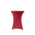Chivari 5-Pack Red Spandex Cocktail Table Cover 250gsm  30/32" SX-SPANXTB-32IN-RED-5