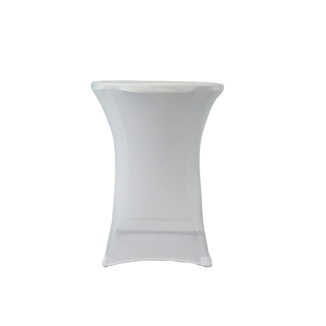 Chivari 5-Pack White Spandex Cocktail Table Cover 250gsm 30/32" SX-SPANXTB-32IN-WHT-5