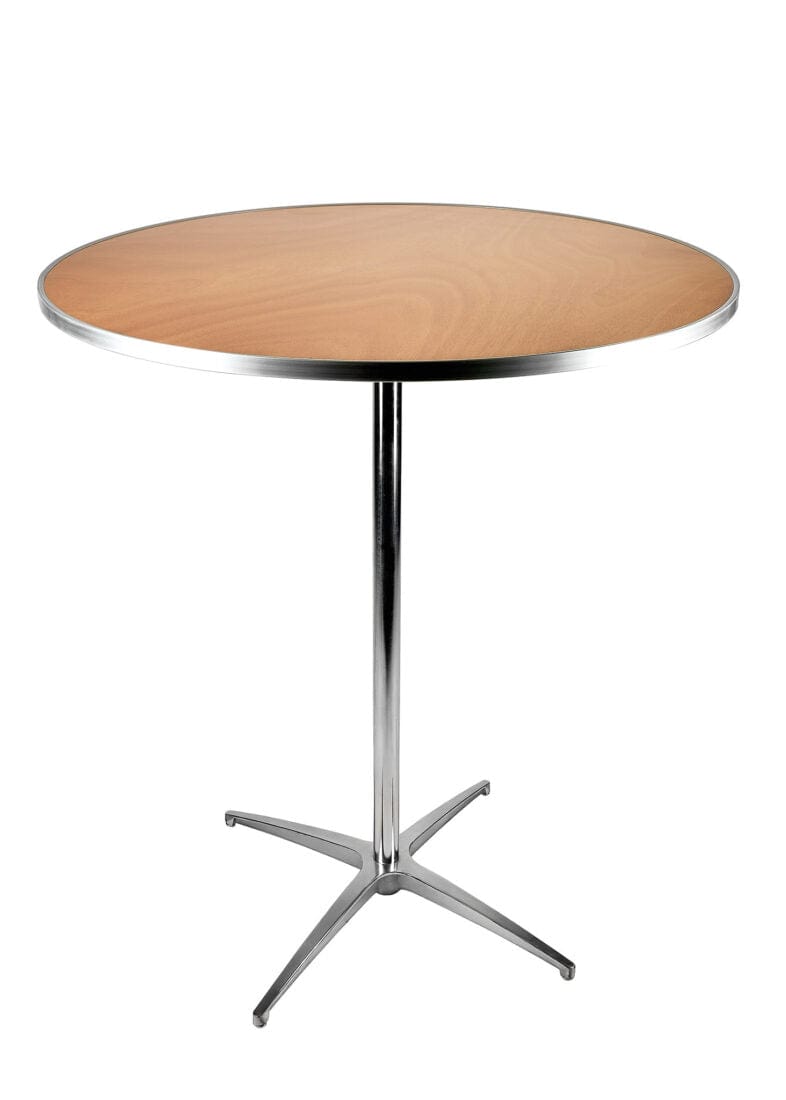 Chivari 10 Metal 36" (3 Foot) Round Cocktail Table Kits + Steel Table Cart CART109-36-RD36M-10