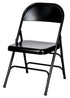 Chivari 48 Black Metal Folding Chairs + 6  Heavy DutyPlastic 72x30 Banquet Tables + Hybrid Folding Chair and Banquet Table  Cart CFMBL-48-6RT-KT