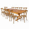 Chivari Chestnut X-Leg Farm Table Dining Set with 10 Chairs TFARM-CHESTNUT-X-LEG-KIT-CXR-AX