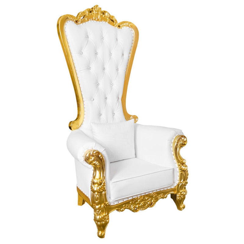 Throne Chair, Gold Wood Frame