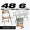 Chivari 48 Brown Metal Folding Chairs + 6  Heavy Duty Plastic 72x30 Banquet Tables  + Hybrid Folding Chair and Banquet Table  Cart CFMBR-48-6RT-KT