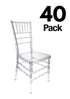 Chivari 40 Chair Pack Clear Resin ProClear™ Chiavari Chair CCRC-ZG-40