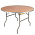 10 Plywood 48" (4 Foot) Round Folding Tables with Metal Edge + Extra Large Steel Banquet Table Cart