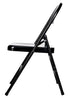 Chivari 48 Black Metal Folding Chairs + 6  Heavy DutyPlastic 72x30 Banquet Tables + Hybrid Folding Chair and Banquet Table  Cart CFMBL-48-6RT-KT