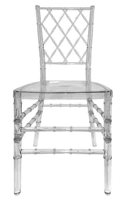 Chivari Clear Thick Seat Diamond Back Chair - 4 Pack - Some Assembly Required CDRC-U-ZG-T-4