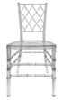 Chivari Clear Thick Seat Diamond Back Chair - 4 Pack - Some Assembly Required CDRC-U-ZG-T-4