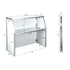 Chivari 42" Tall x 48" Long Black Portable Foldable Bar Laminate Surface BAR-FOLD-48-BLKVYL-AX-T