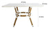 Toulouse 48" x 36" Glass Top White and Beige French Bistro Table TBTP4836WB-KT-AX-T