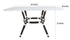 Toulouse 48" x 36" Glass Top White French Bistro Table TBTP4836WWD-KT-AX-T