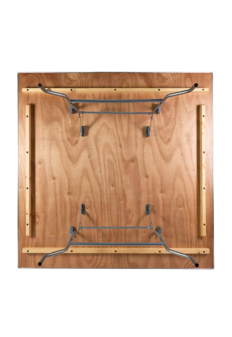 Chivari 72" x 72" (6 Foot) Square Heavy Duty Plywood Folding Table TPLYSQ72M-AX-T