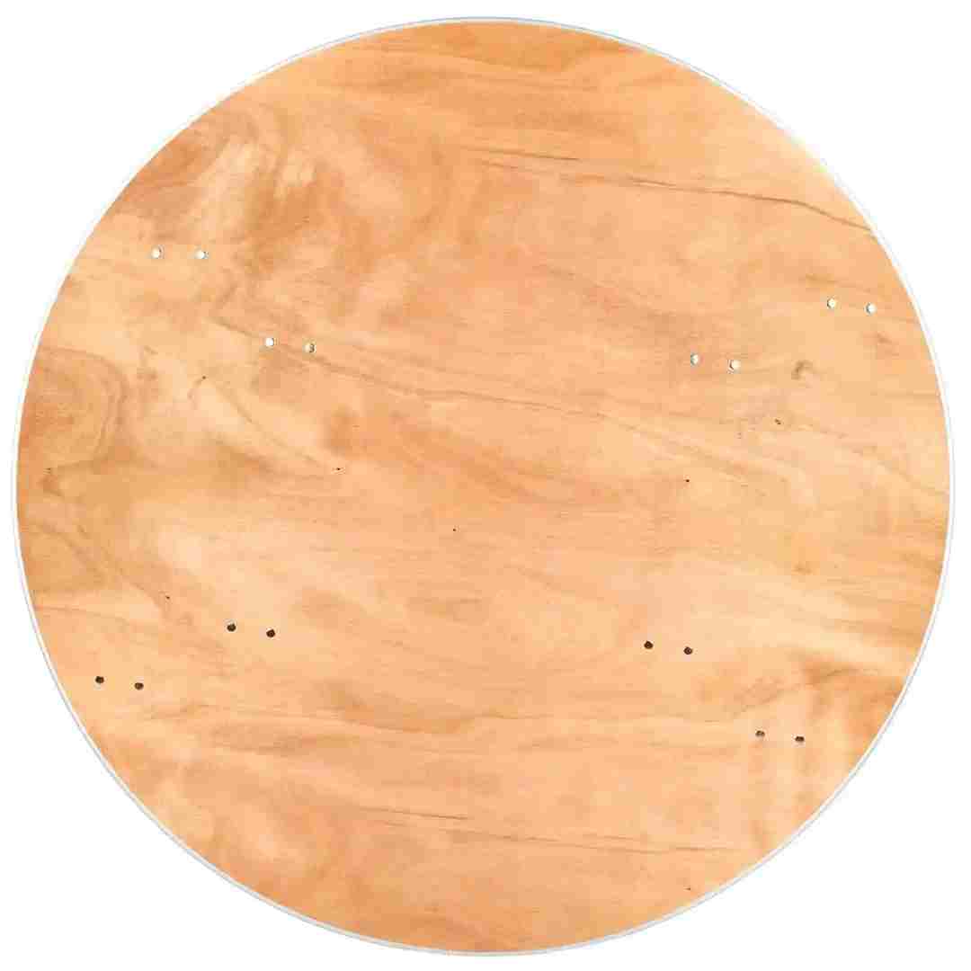 Chivari 60" (5 Foot) Round Heavy Duty Metal Edge Plywood Folding Banquet Table with Steel Skeleton TPLYRD60M-ST-AX