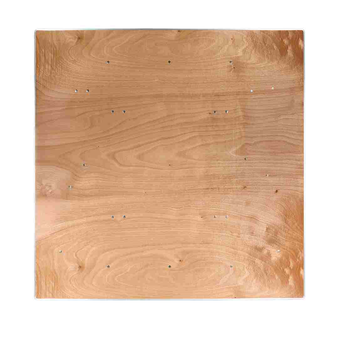 Chivari 60" x 60" (5 Foot) Square Heavy Duty Gray Plywood Folding Table TPLYSQ60MG-AX-T