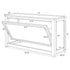 Chivari 6' Black Portable Folding Bar with HPL Reversible Front, Top & Shelf BAR-FOLD-72KIT-BLK-AX-T