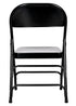 Chivari 48 Black Metal Folding Chairs + 6  Heavy DutyPlastic 72x30 Banquet Tables + Hybrid Folding Chair and Banquet Table  Cart CFMBL-48-6RT-KT