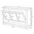 Chivari Scratch and Dent 6' White Portable Folding Bar with HPL Reversible Front, Top & Shelf BAR-FOLD-72KIT-WHT-AX-SD