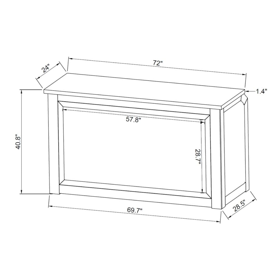 Grand Royale Bars 24' White Portable Folding Bar - 5 Piece Set Three Panel Front - Mimosa BAR-CFG-WHT-F1-KT