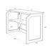 Grand Royale Bars 6' Black Portable Folding Bar with HPL Reversible Front, Top & Shelf BAR-FOLD-72KIT-BLK-AX-T