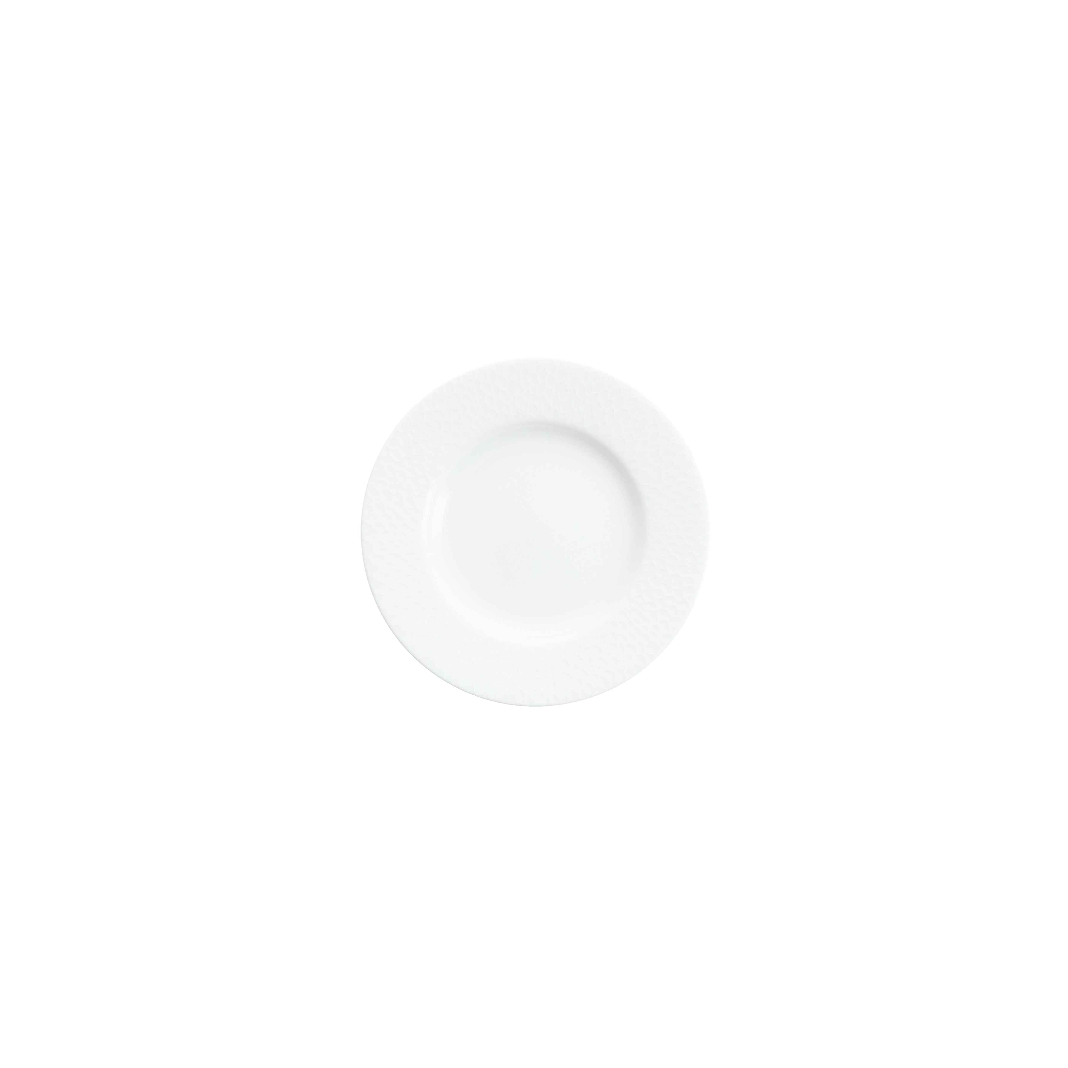 Zwiesel Fortessa Fortessa Amanda White Embossed B/B Plate 6.25" (16cm) - Case of 24 - 7000.FFD.06 ZFG-7000.FFD.06