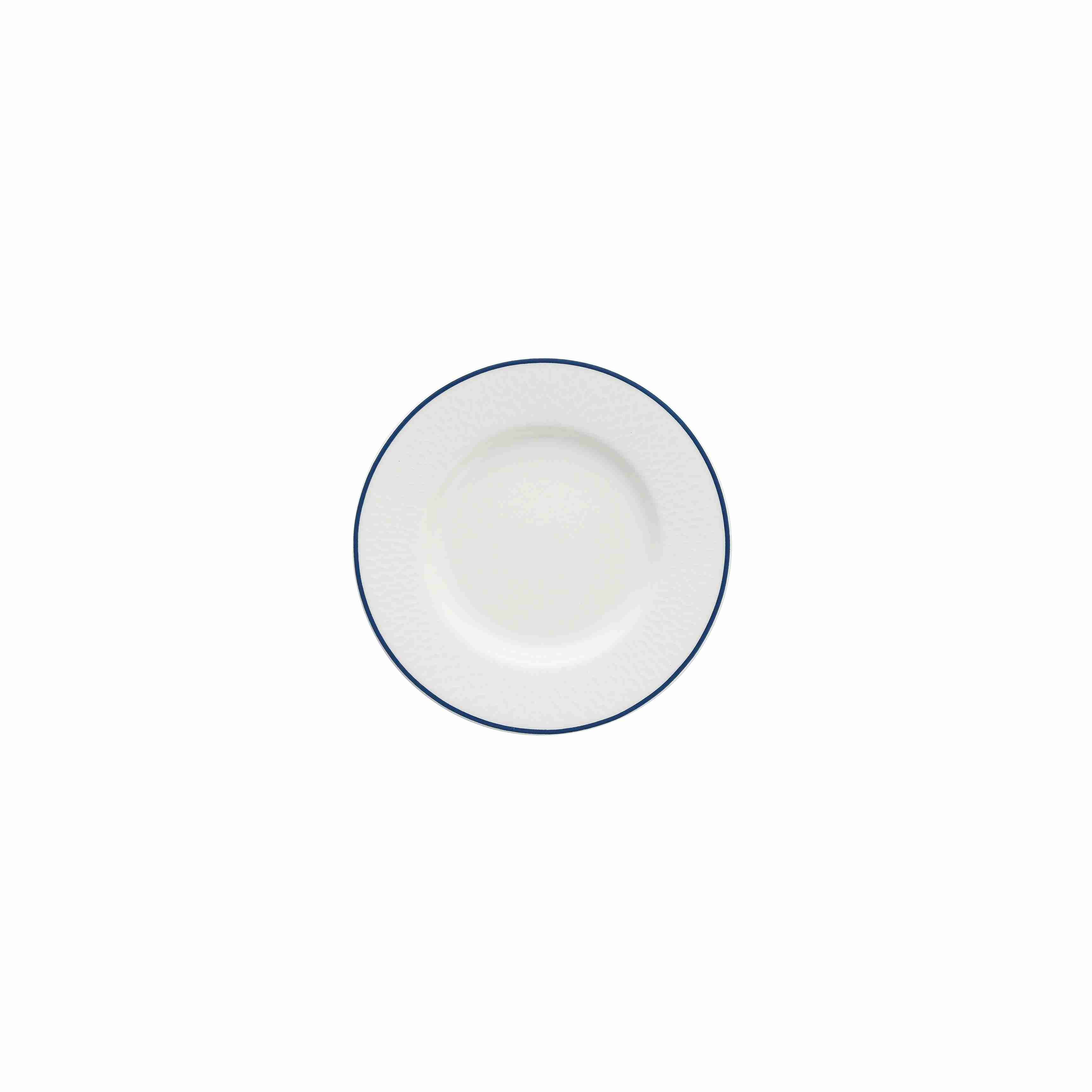 Zwiesel Fortessa Fortessa Amanda White Embossed w/ Blue Band B/B Plate 6.25" (16cm) - Case of 24 - 7004.FFD.06 ZFG-7004.FFD.06