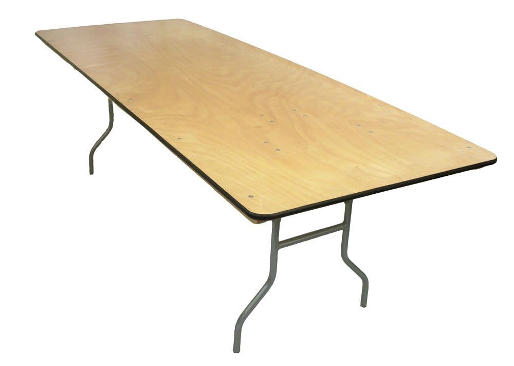 Chivari 10 Plywood 72" x 30" (6 Foot) Rectangle Folding Tables with Vinyl Edge + Extra Large Steel Banquet Table Cart CART105HG-RT7230VG-10