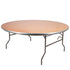 Chivari 72" (6 Foot) Round Heavy Duty Metal Edge Plywood Folding Banquet Table with Steel Skeleton™ TPLYRD72M-ST-AX